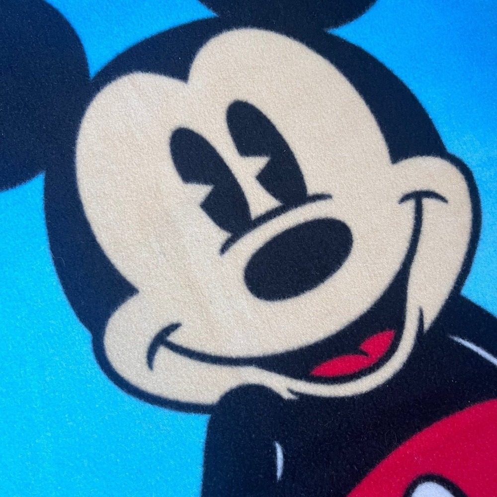 Disney Mickey Mouse Blue fleece throw Large Classic Graphic Soft - Picture 2 of 4